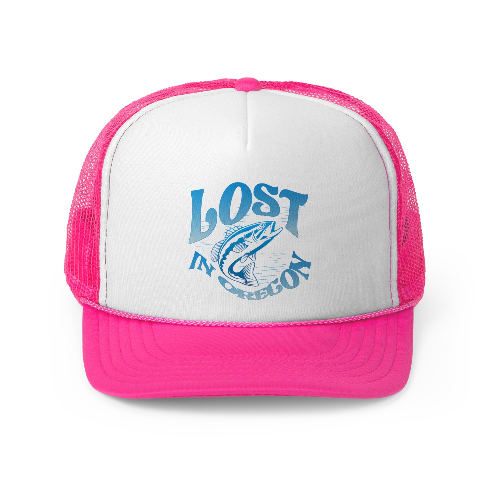 Outdoor Fishing Trucker Hat - Lost In Oregon Design