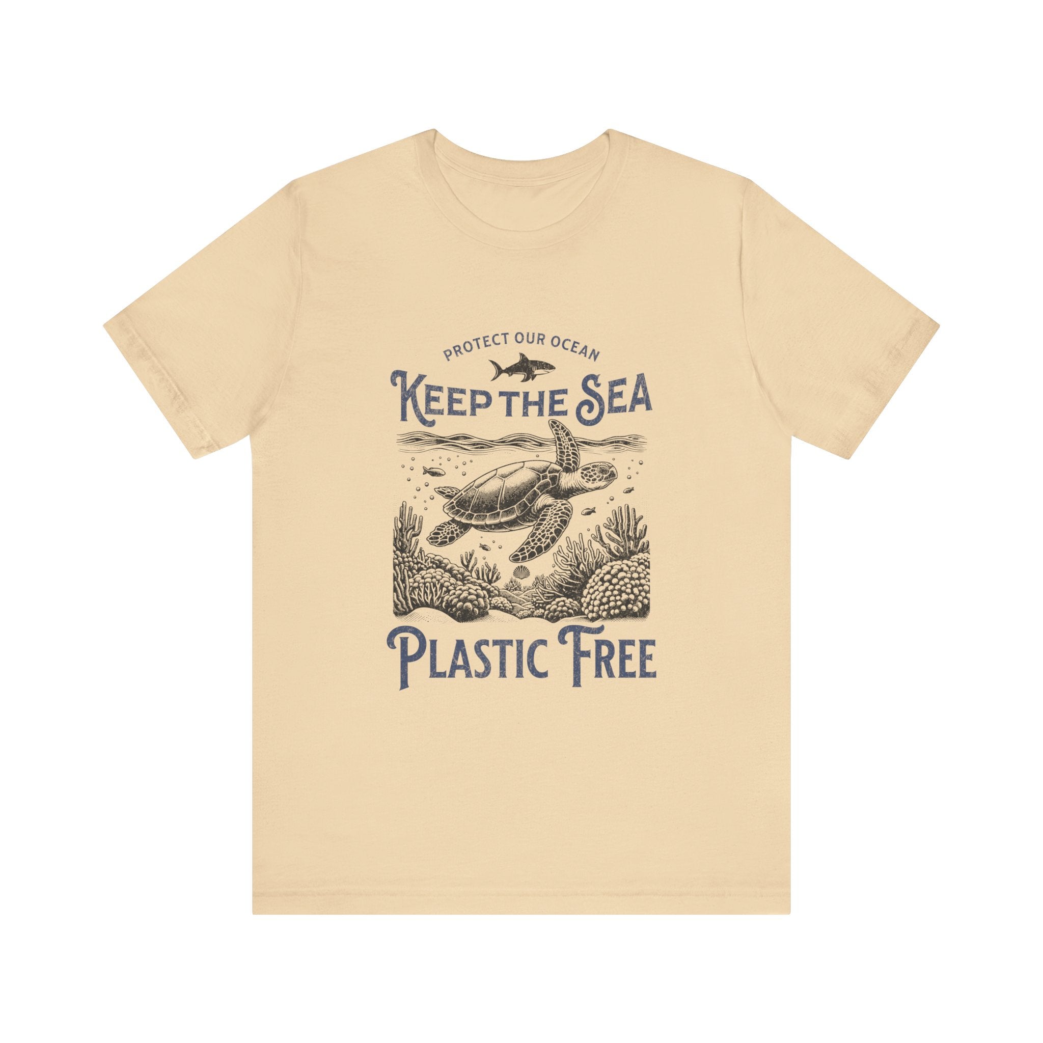 Eco-Friendly Sea Turtle Tee, Ocean Lover Shirt, Plastic Free T-Shirt | Bella Canvas