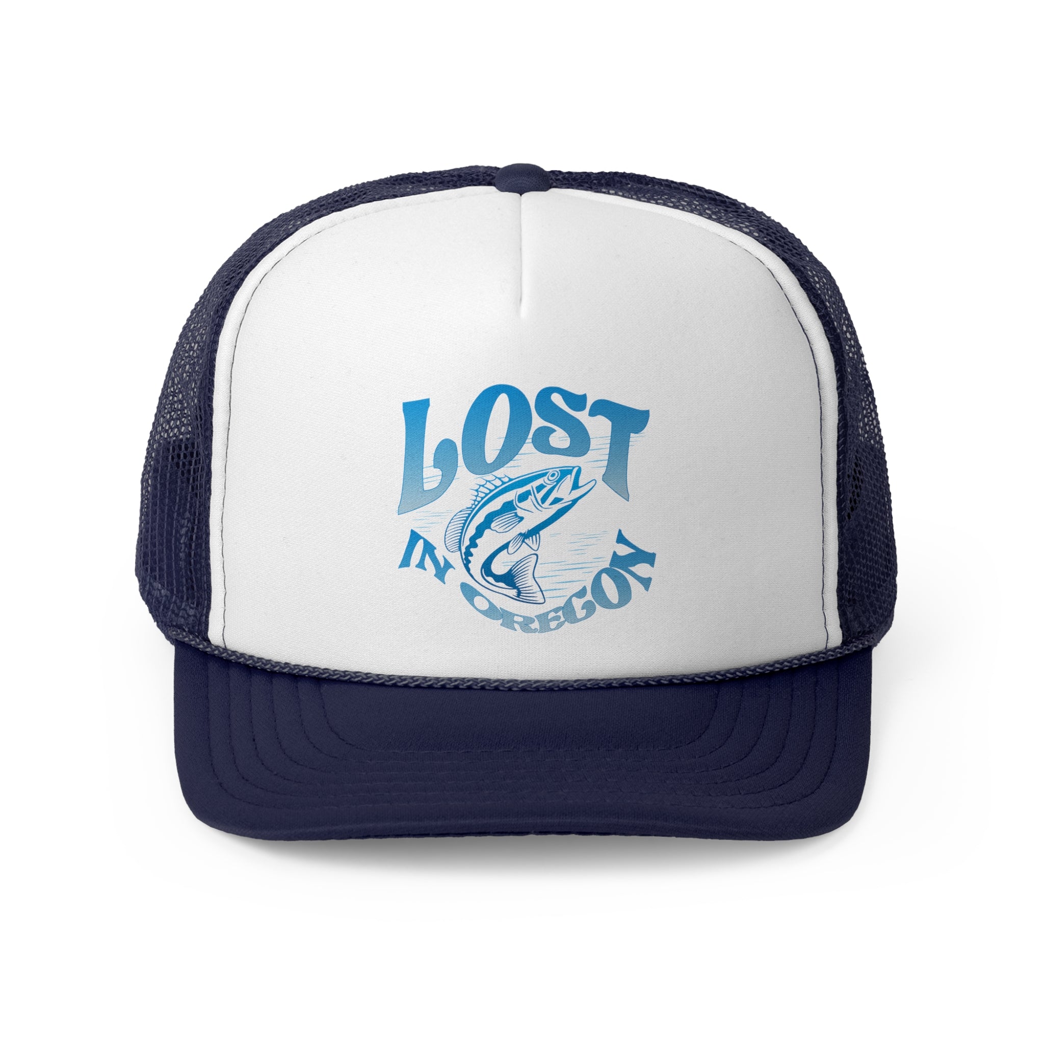Outdoor Fishing Trucker Hat - Lost In Oregon Design