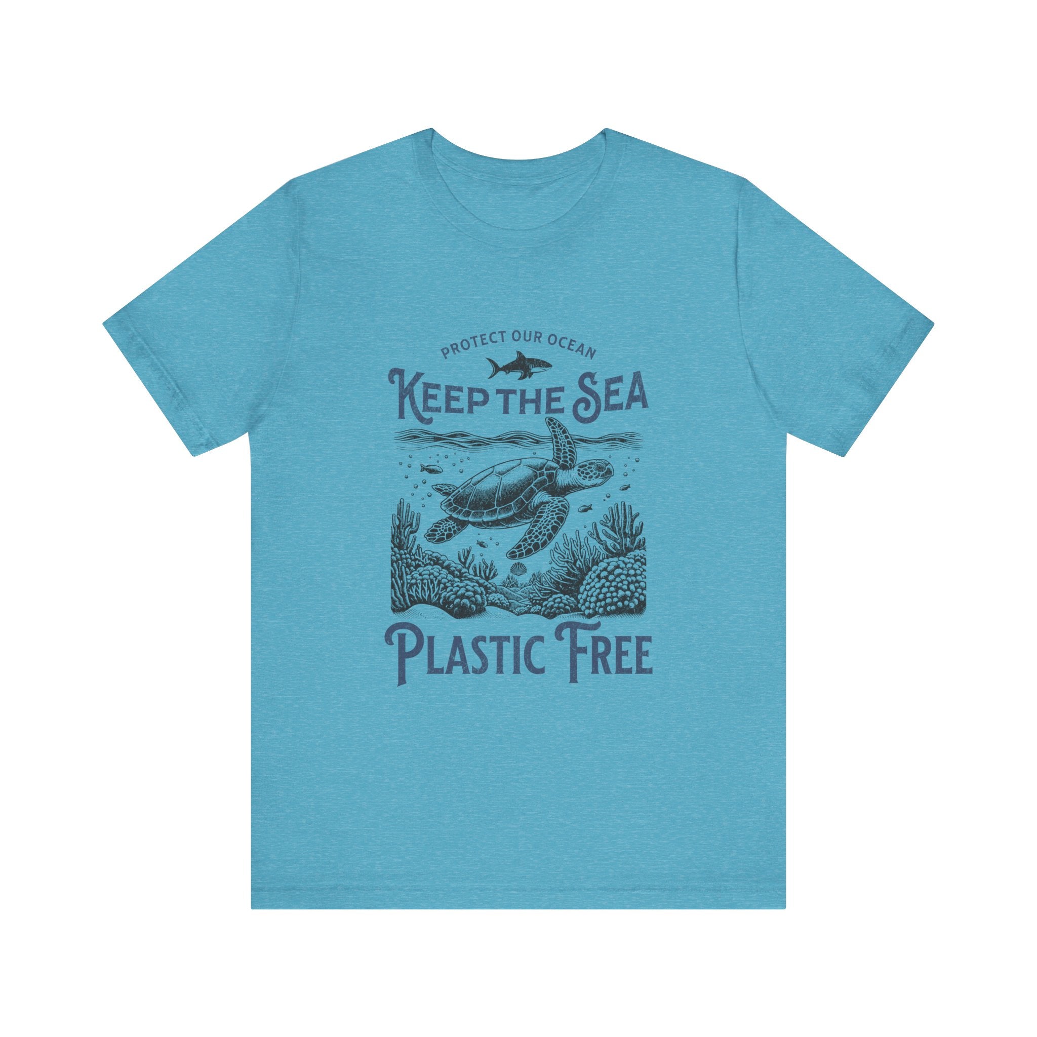 Eco-Friendly Sea Turtle Tee, Ocean Lover Shirt, Plastic Free T-Shirt | Bella Canvas