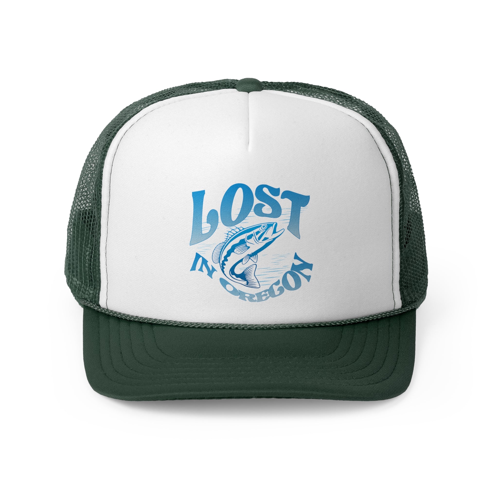 Outdoor Fishing Trucker Hat - Lost In Oregon Design