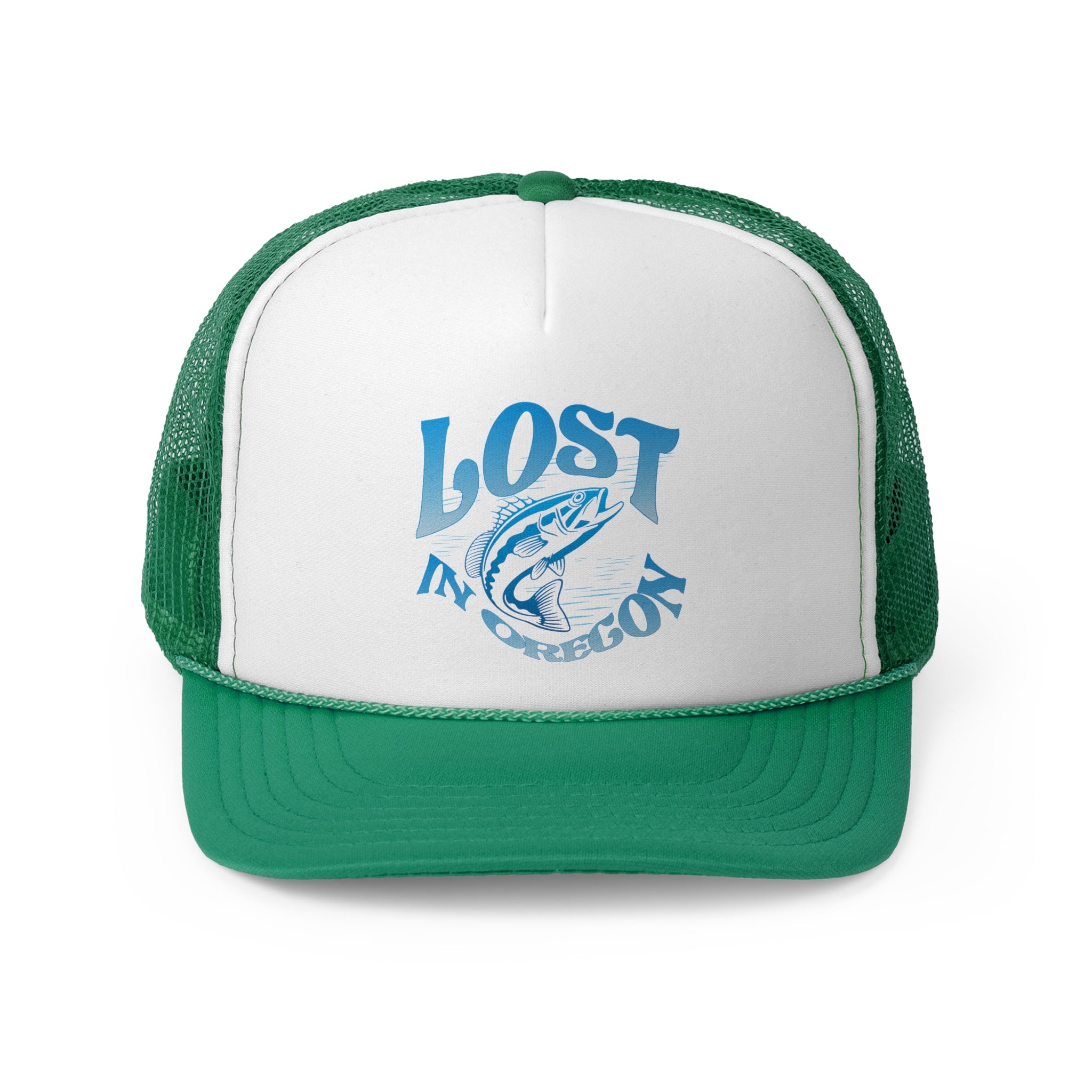 Outdoor Fishing Trucker Hat - Lost In Oregon Design