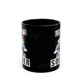 Unicorn Sober Anniversary Coffee Mug Customized with Name and Years.