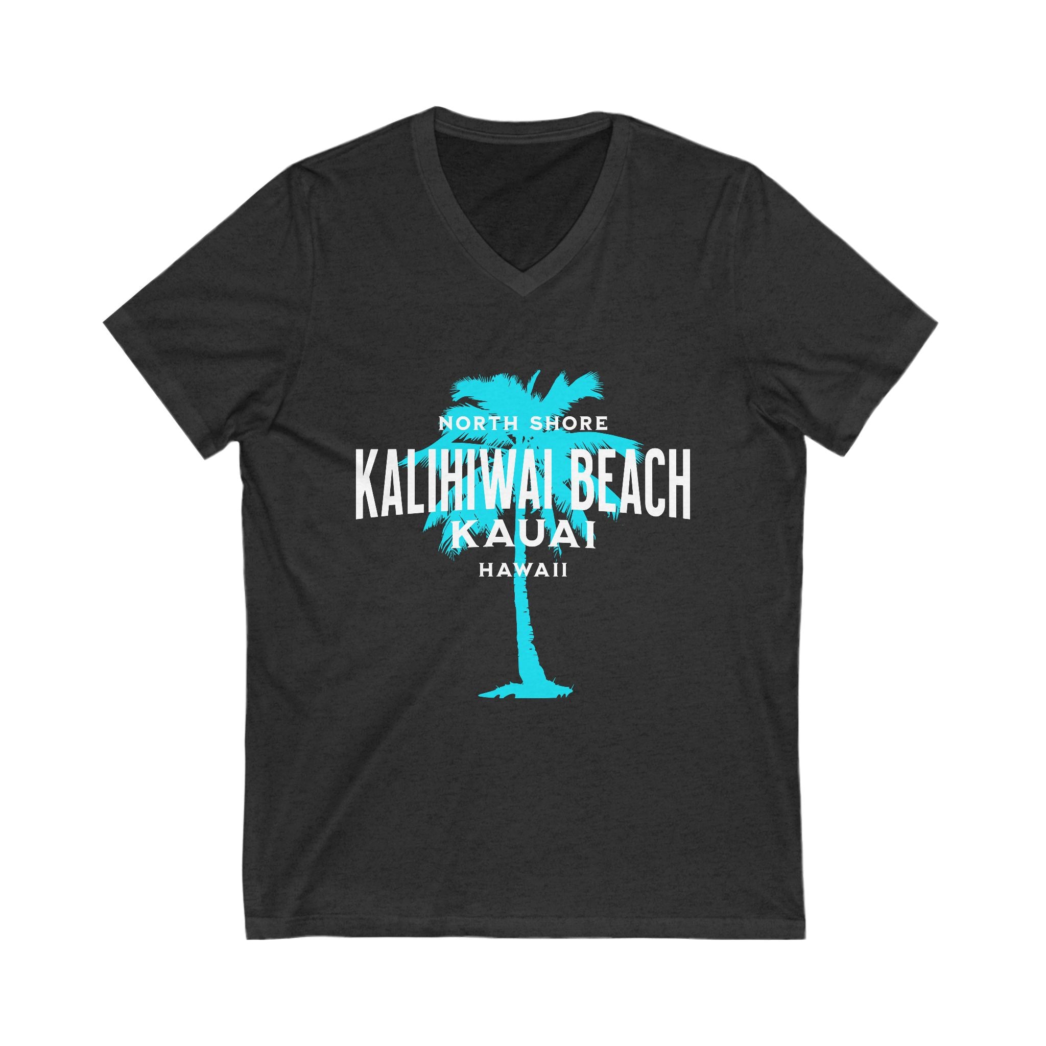 Tropical V-Neck Tee, Kalihiwai Beach Shirt