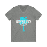 Tropical V-Neck Tee, Kalihiwai Beach Shirt