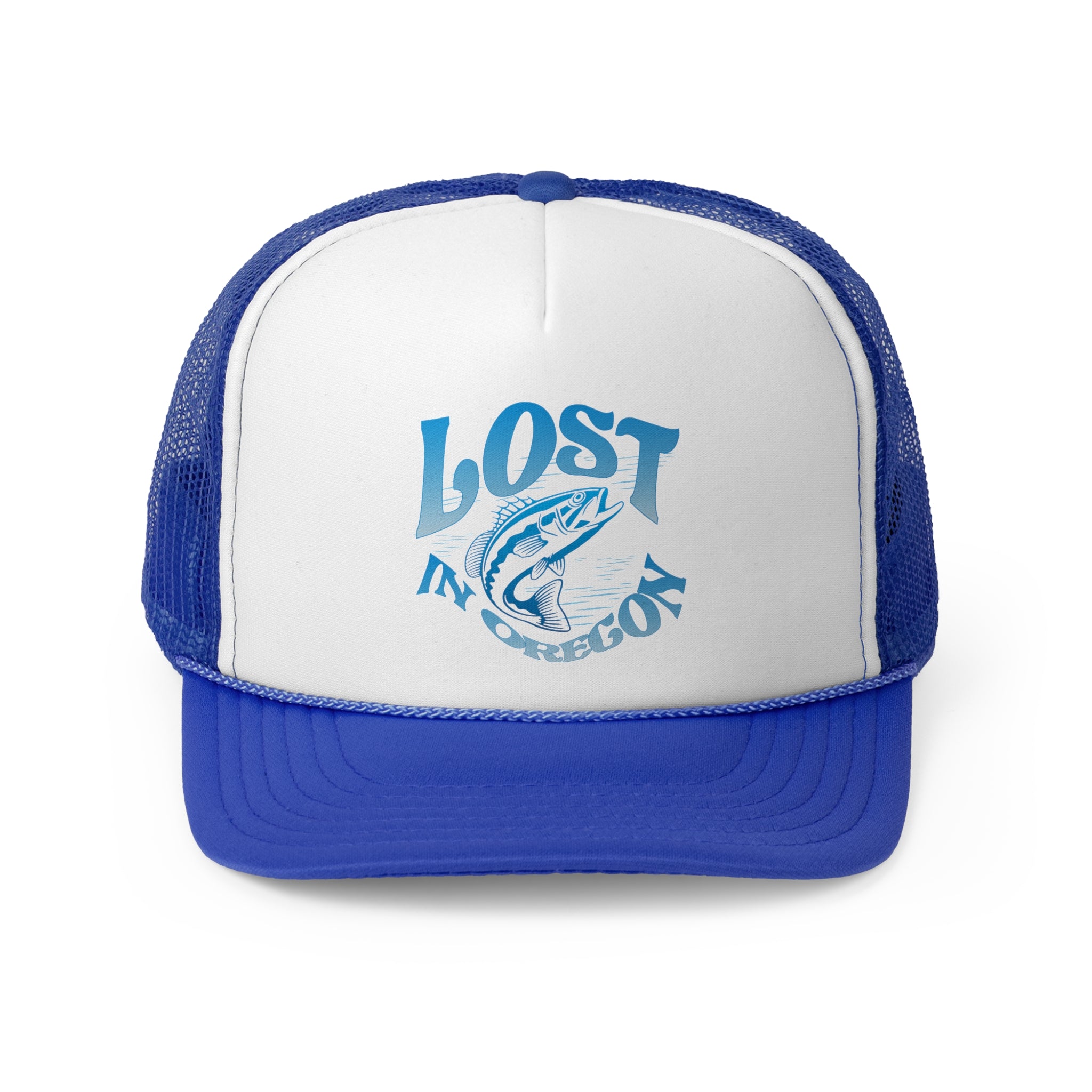 Outdoor Fishing Trucker Hat - Lost In Oregon Design