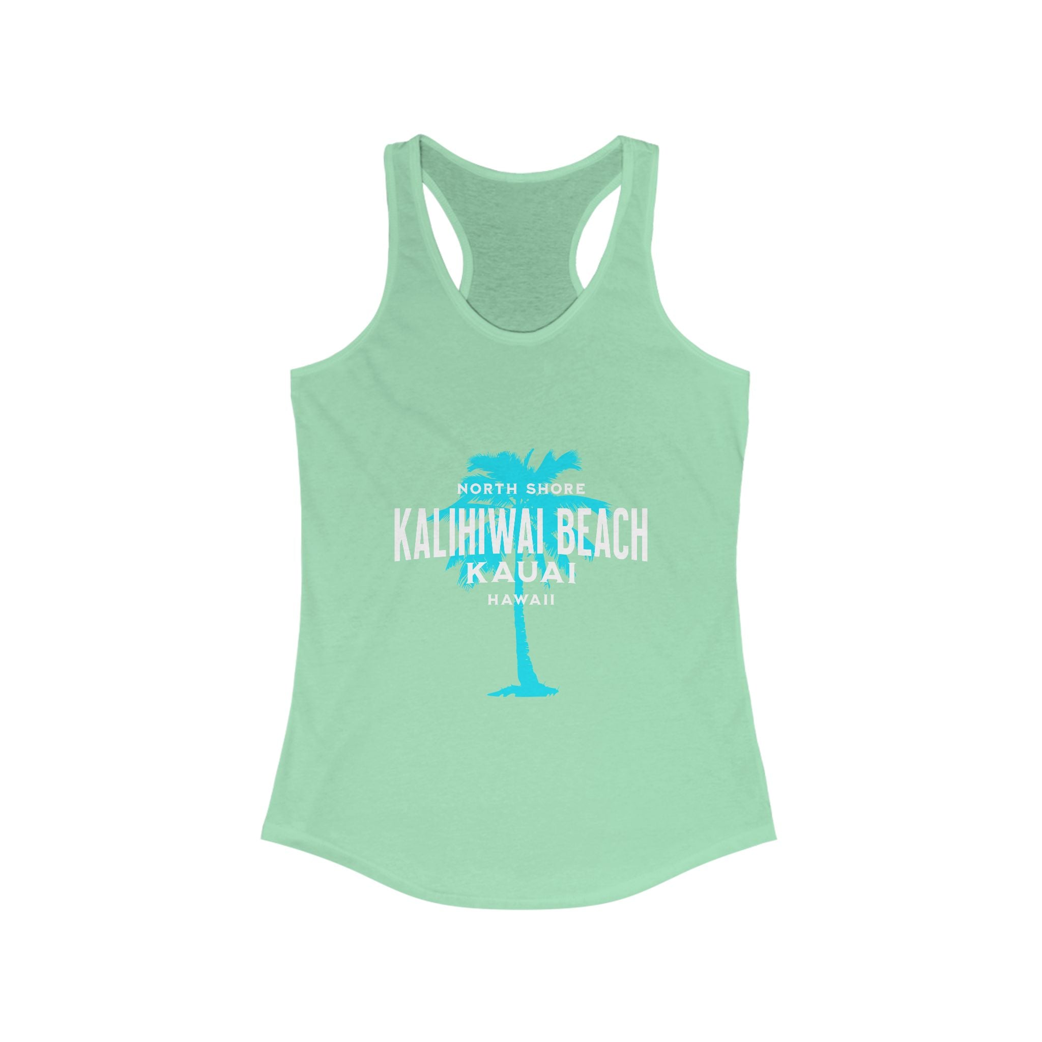 Tropical Beach Tank Top for Women, Kalihiwai Beach Kauai Design