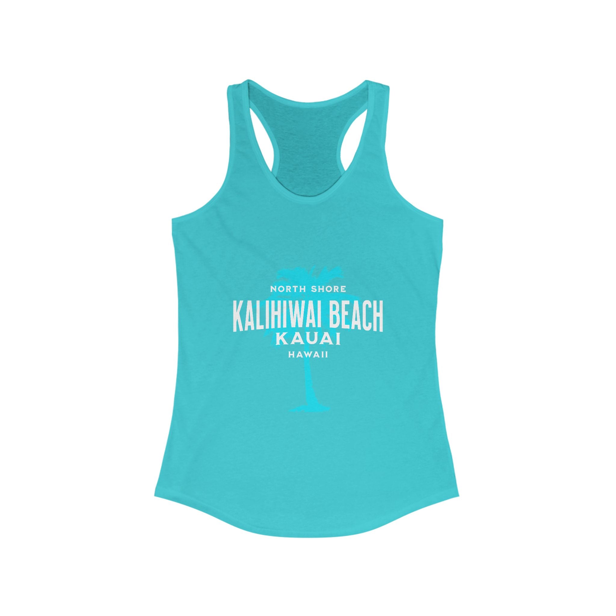 Tropical Beach Tank Top for Women, Kalihiwai Beach Kauai Design