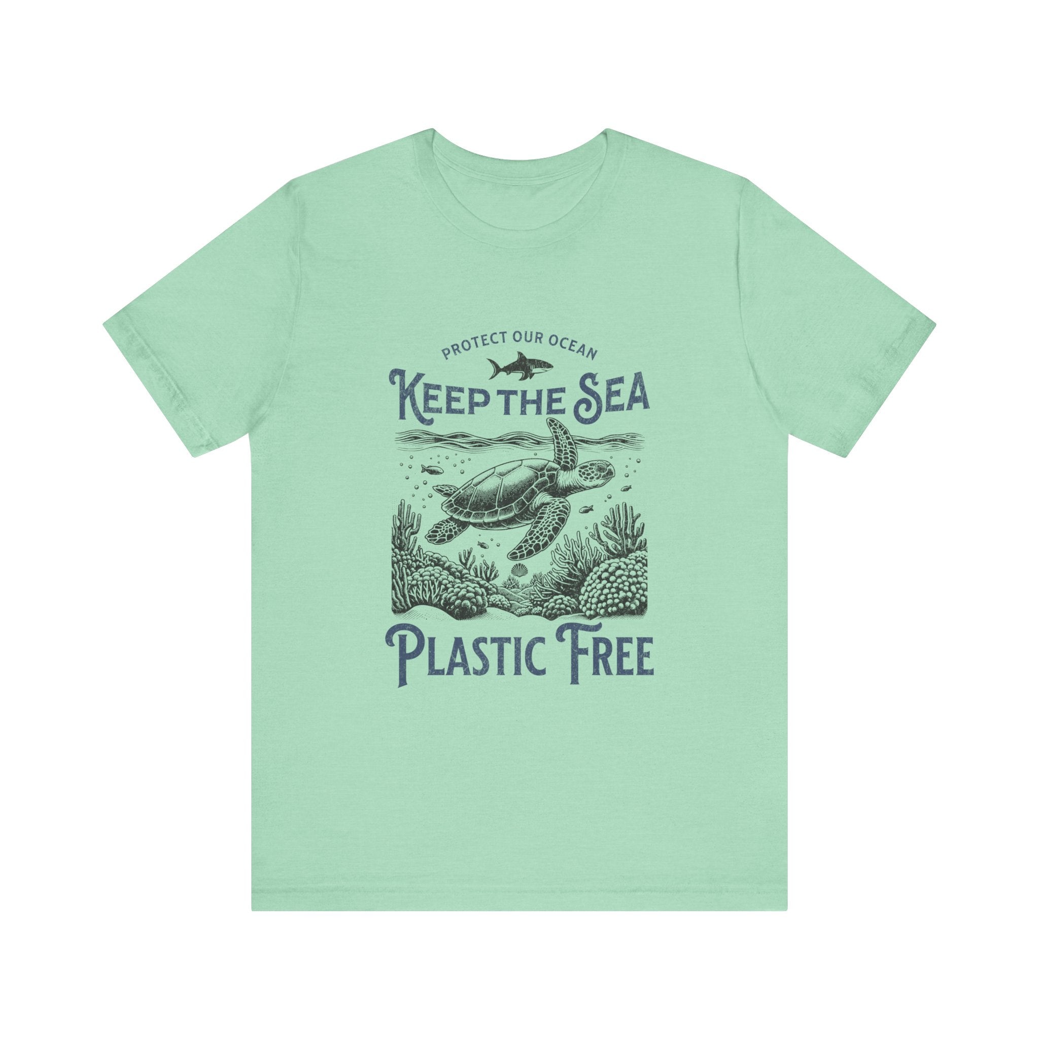 Eco-Friendly Sea Turtle Tee, Ocean Lover Shirt, Plastic Free T-Shirt | Bella Canvas