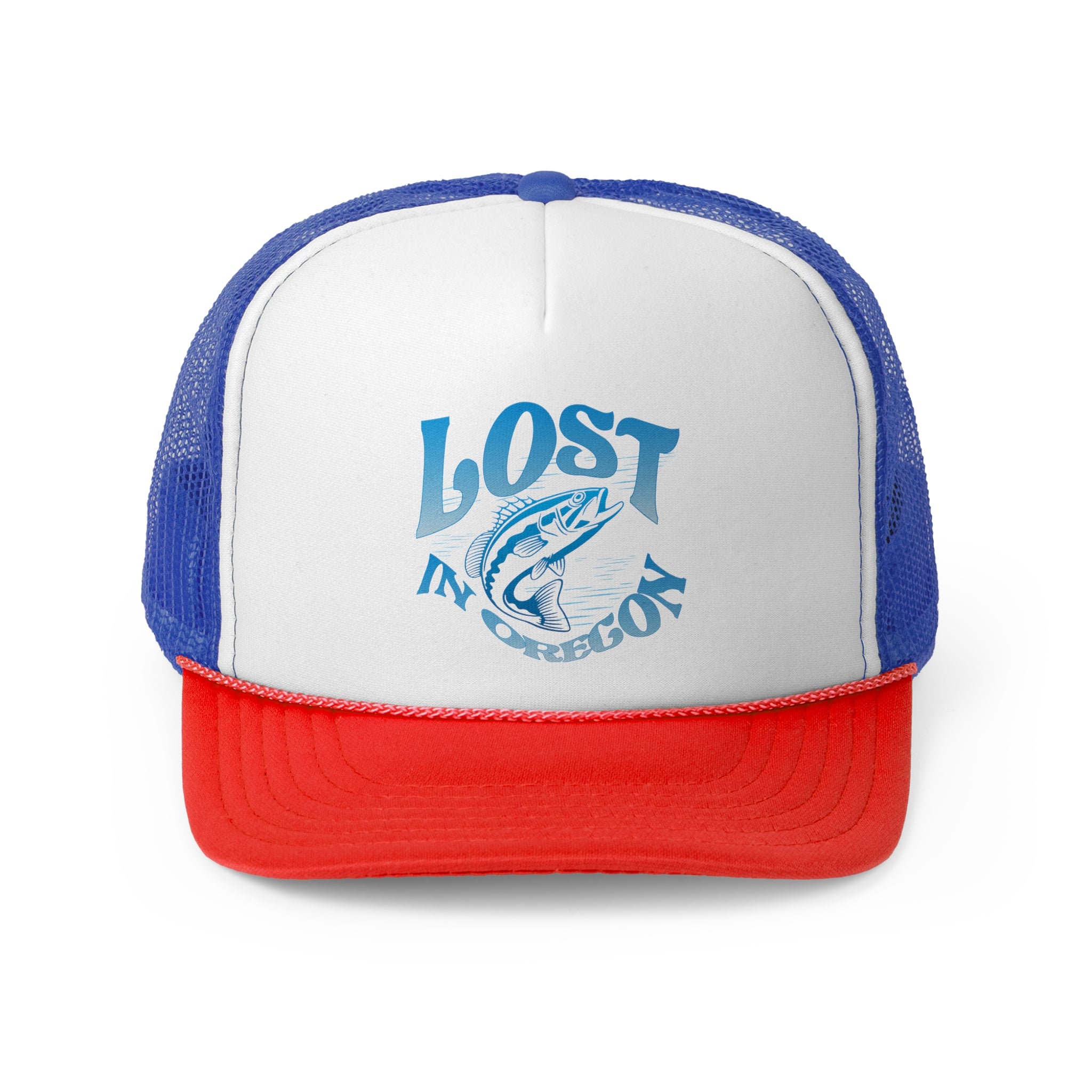 Outdoor Fishing Trucker Hat - Lost In Oregon Design