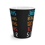 Sober Milestone Latte Mug, Recovery Gift, Sobriety Celebration, Motivational Coffee Cup, 10 Years Sober