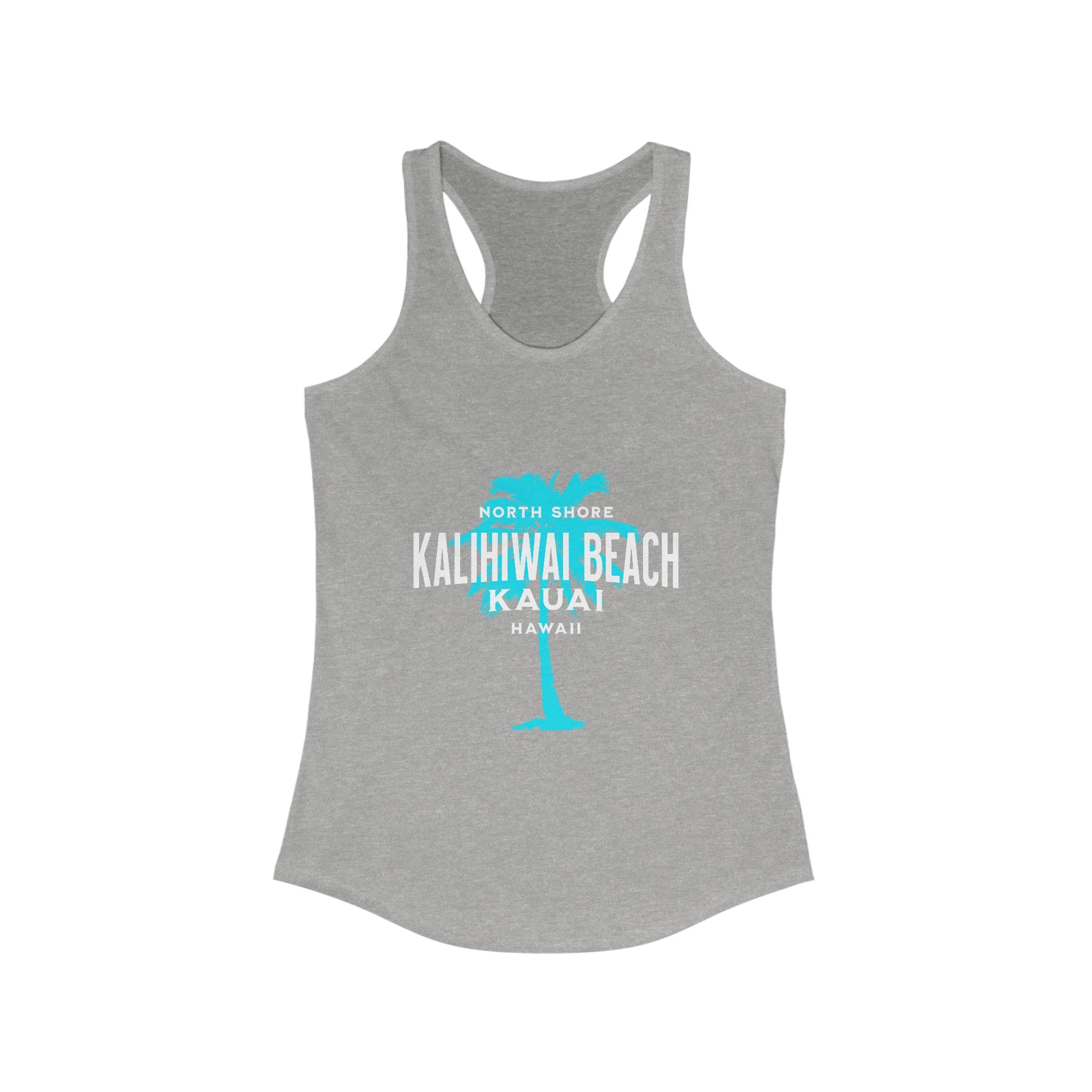 Tropical Beach Tank Top for Women, Kalihiwai Beach Kauai Design