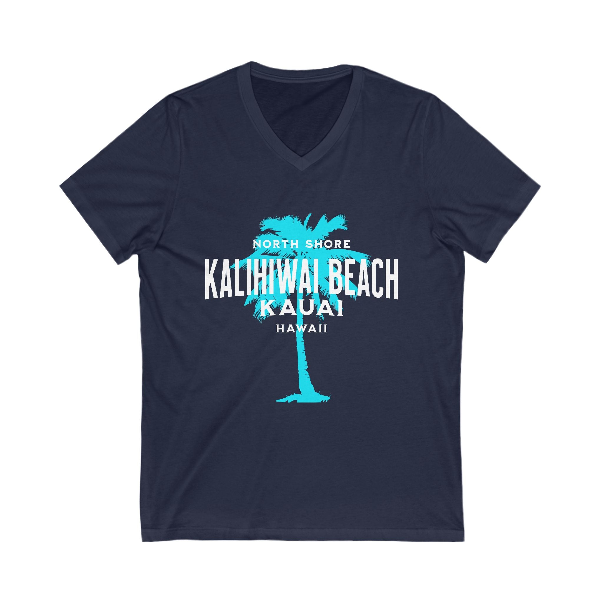 Tropical V-Neck Tee, Kalihiwai Beach Shirt
