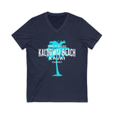 Tropical V-Neck Tee, Kalihiwai Beach Shirt