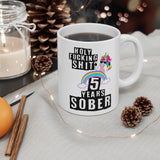 Sober Unicorn Mug - Celebrate 5 Years Sober, Funny Gift for Recovery, Colorful Ceramic Coffee Cup, 11oz Alcohol-Free Motivation, [...]