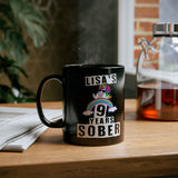 Unicorn Sober Anniversary Coffee Mug Customized with Name and Years.